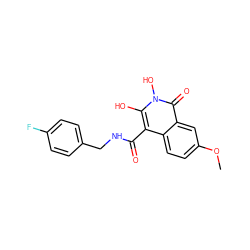 COc1ccc2c(C(=O)NCc3ccc(F)cc3)c(O)n(O)c(=O)c2c1 ZINC000169349218