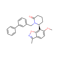 COc1ccc2c(C)noc2c1[C@@H]1CCCC(=O)N1Cc1cccc(-c2ccccc2)c1 ZINC000223040527