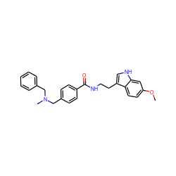 COc1ccc2c(CCNC(=O)c3ccc(CN(C)Cc4ccccc4)cc3)c[nH]c2c1 ZINC000169341966