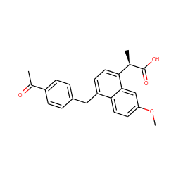 COc1ccc2c(Cc3ccc(C(C)=O)cc3)ccc([C@@H](C)C(=O)O)c2c1 ZINC000026643069