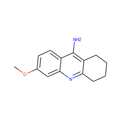 COc1ccc2c(N)c3c(nc2c1)CCCC3 ZINC000013808487