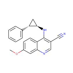 COc1ccc2c(N[C@@H]3C[C@H]3c3ccccc3)c(C#N)cnc2c1 ZINC000028952903