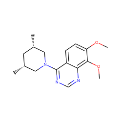 COc1ccc2c(N3C[C@@H](C)C[C@@H](C)C3)ncnc2c1OC ZINC000041475043