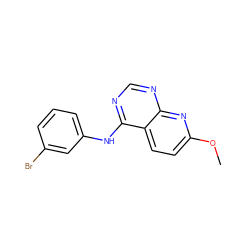 COc1ccc2c(Nc3cccc(Br)c3)ncnc2n1 ZINC000003815320