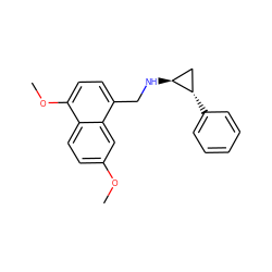 COc1ccc2c(OC)ccc(CN[C@H]3C[C@@H]3c3ccccc3)c2c1 ZINC000113368441