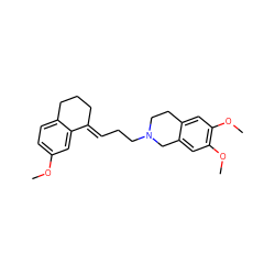 COc1ccc2c(c1)/C(=C/CCN1CCc3cc(OC)c(OC)cc3C1)CCC2 ZINC000029060593