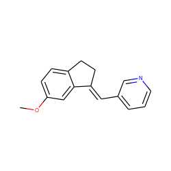 COc1ccc2c(c1)/C(=C/c1cccnc1)CC2 ZINC000013610792