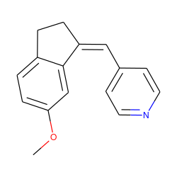 COc1ccc2c(c1)/C(=C\c1ccncc1)CC2 ZINC000013610841