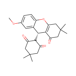 COc1ccc2c(c1)[C@@H](C1C(=O)CC(C)(C)CC1=O)C1=C(CC(C)(C)CC1=O)O2 ZINC000098065414