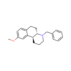 COc1ccc2c(c1)[C@@H]1CCCN(Cc3ccccc3)[C@H]1CC2 ZINC000026268609