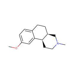 COc1ccc2c(c1)[C@@H]1CCN(C)C[C@@H]1CC2 ZINC000013455424