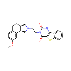 COc1ccc2c(c1)[C@@H]1CN(CCn3c(=O)[nH]c4c(sc5ccccc54)c3=O)C[C@@H]1CC2 ZINC000013807852