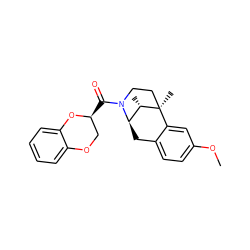 COc1ccc2c(c1)[C@]1(C)CCN(C(=O)[C@H]3COc4ccccc4O3)[C@H](C2)[C@@H]1C ZINC000201101002