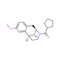 COc1ccc2c(c1)[C@]1(C)CCN(C(=O)C3CCCC3)[C@H](C2)[C@@H]1C ZINC000201099834