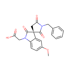 COc1ccc2c(c1)[C@]1(CC(=O)N(Cc3ccccc3)C1=O)C(=O)N2CC(=O)O ZINC000014976506