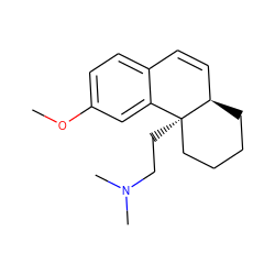 COc1ccc2c(c1)[C@]1(CCN(C)C)CCCC[C@@H]1C=C2 ZINC000029481614