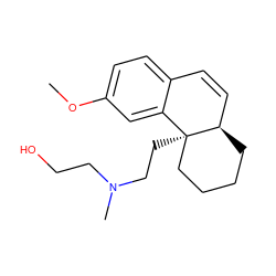 COc1ccc2c(c1)[C@]1(CCN(C)CCO)CCCC[C@@H]1C=C2 ZINC000029481220