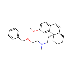 COc1ccc2c(c1)[C@]1(CCN(C)CCOCc3ccccc3)CCCC[C@@H]1C=C2 ZINC000029474785