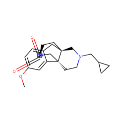 COc1ccc2c(c1)[C@]13CCN(CC4CC4)C[C@]1(CC[C@]1(C3)NC(=O)NC1=O)C2 ZINC001772629925