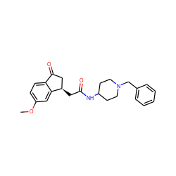 COc1ccc2c(c1)[C@H](CC(=O)NC1CCN(Cc3ccccc3)CC1)CC2=O ZINC000013470601