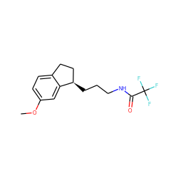 COc1ccc2c(c1)[C@H](CCCNC(=O)C(F)(F)F)CC2 ZINC000013491255