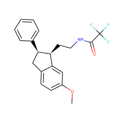 COc1ccc2c(c1)[C@H](CCNC(=O)C(F)(F)F)[C@H](c1ccccc1)C2 ZINC000013491243