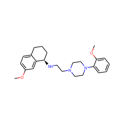 COc1ccc2c(c1)[C@H](NCCN1CCN(c3ccccc3OC)CC1)CCC2 ZINC000022937533