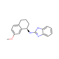 COc1ccc2c(c1)[C@H](Nc1nc3ccccc3[nH]1)CCC2 ZINC000040866202