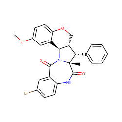 COc1ccc2c(c1)[C@H]1[C@H](CO2)[C@H](c2ccccc2)[C@]2(C)C(=O)Nc3ccc(Br)cc3C(=O)N12 ZINC000061959426