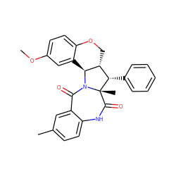 COc1ccc2c(c1)[C@H]1[C@H](CO2)[C@H](c2ccccc2)[C@]2(C)C(=O)Nc3ccc(C)cc3C(=O)N12 ZINC000061959423