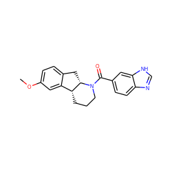 COc1ccc2c(c1)[C@H]1CCCN(C(=O)c3ccc4nc[nH]c4c3)[C@H]1C2 ZINC000169694232