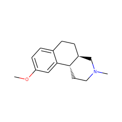 COc1ccc2c(c1)[C@H]1CCN(C)C[C@@H]1CC2 ZINC000084688825