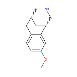 COc1ccc2c(c1)[C@H]1CNC[C@@H](C2)C1 ZINC000028469847