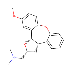 COc1ccc2c(c1)[C@H]1O[C@@H](CN(C)C)C[C@H]1c1ccccc1O2 ZINC000028524873