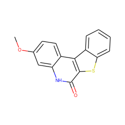 COc1ccc2c(c1)[nH]c(=O)c1sc3ccccc3c12 ZINC000008665929