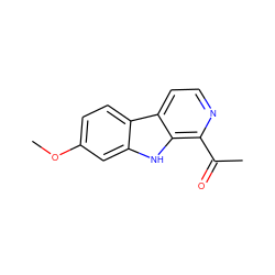 COc1ccc2c(c1)[nH]c1c(C(C)=O)nccc12 ZINC000005167525