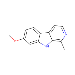 COc1ccc2c(c1)[nH]c1c(C)nccc12 ZINC000018847046