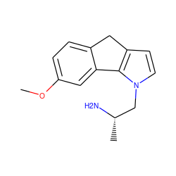 COc1ccc2c(c1)-c1c(ccn1C[C@H](C)N)C2 ZINC000000020046