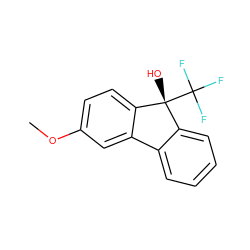 COc1ccc2c(c1)-c1ccccc1[C@@]2(O)C(F)(F)F ZINC000143471929