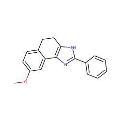 COc1ccc2c(c1)-c1nc(-c3ccccc3)[nH]c1CC2 ZINC000013440061