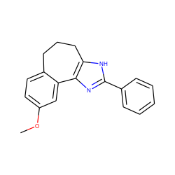 COc1ccc2c(c1)-c1nc(-c3ccccc3)[nH]c1CCC2 ZINC000013440051