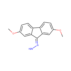 COc1ccc2c(c1)C(=NN)c1cc(OC)ccc1-2 ZINC000000257857