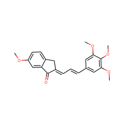 COc1ccc2c(c1)C(=O)/C(=C/C=C/c1cc(OC)c(OC)c(OC)c1)C2 ZINC000169310179