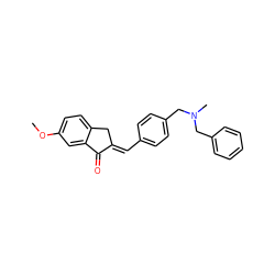 COc1ccc2c(c1)C(=O)/C(=C/c1ccc(CN(C)Cc3ccccc3)cc1)C2 ZINC000045393484