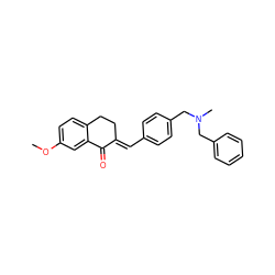 COc1ccc2c(c1)C(=O)/C(=C/c1ccc(CN(C)Cc3ccccc3)cc1)CC2 ZINC000045367141