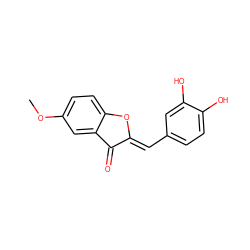 COc1ccc2c(c1)C(=O)/C(=C/c1ccc(O)c(O)c1)O2 ZINC000224373073