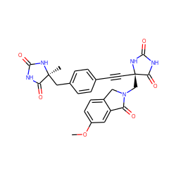 COc1ccc2c(c1)C(=O)N(C[C@@]1(C#Cc3ccc(C[C@]4(C)NC(=O)NC4=O)cc3)NC(=O)NC1=O)C2 ZINC000096173802