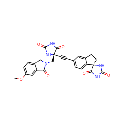 COc1ccc2c(c1)C(=O)N(C[C@@]1(C#Cc3ccc4c(c3)CC[C@@]43NC(=O)NC3=O)NC(=O)NC1=O)C2 ZINC000138900126