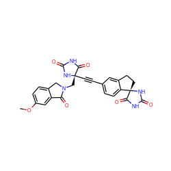 COc1ccc2c(c1)C(=O)N(C[C@@]1(C#Cc3ccc4c(c3)CC[C@]43NC(=O)NC3=O)NC(=O)NC1=O)C2 ZINC000138900063