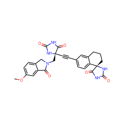 COc1ccc2c(c1)C(=O)N(C[C@@]1(C#Cc3ccc4c(c3)CCC[C@]43NC(=O)NC3=O)NC(=O)NC1=O)C2 ZINC000096173824